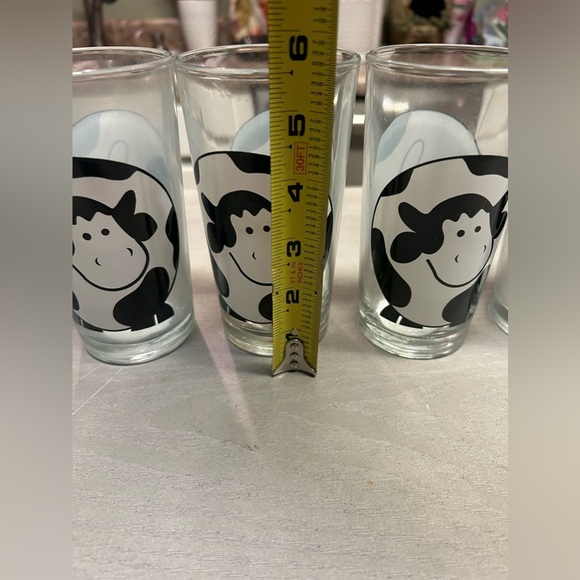 FIRNA COW BLACK AND WHITE ROTUND DRINKING GLASSES TUMBLERS LOT OF 10 - Picture 12 of 16